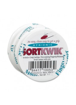 LEE 10053 SortKwik Hygienic Fingertip Moistener, 0.38oz, Pack of 3